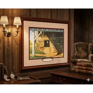 Robert Bauer Amana Horse Barn Framed Art Print Iowa Amana Colonies History Decor
